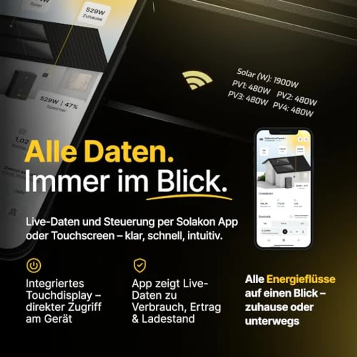 Solakon ONE All-in-One Balkonkraftwerk Speicher mit 2,11 kWh Kapazität, 2600W über 4 MPPTs, KI-Funktionen, Nulleinspeisung, einheitlichem App-Ökosystem, Plug & Play – Bild 9