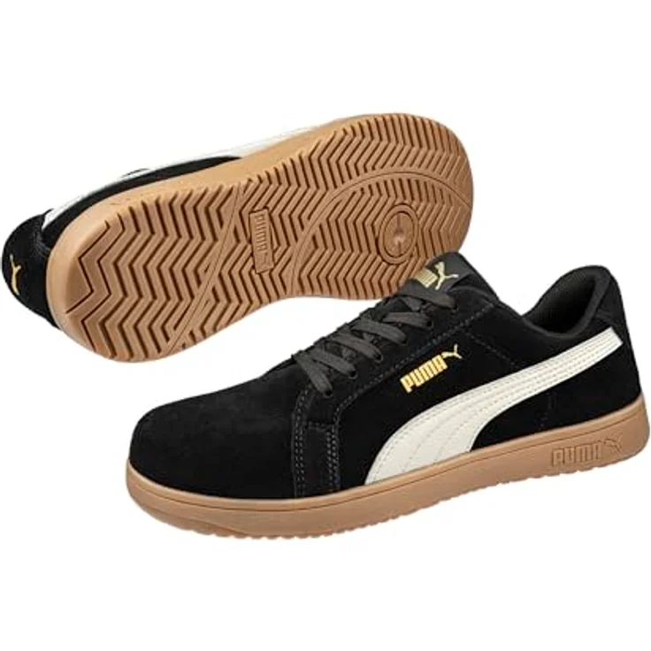 PUMA Safety ICONIC BLK/GUM LOW, Sicherheitsschuh mit Fiberglas-Zehenschutzkappe und flexibler FAP®-Zwischensohle, metallfrei, rutschfeste HERITAGE Sohle, Windabweisend, ESD-zertifiziert – Bild 2
