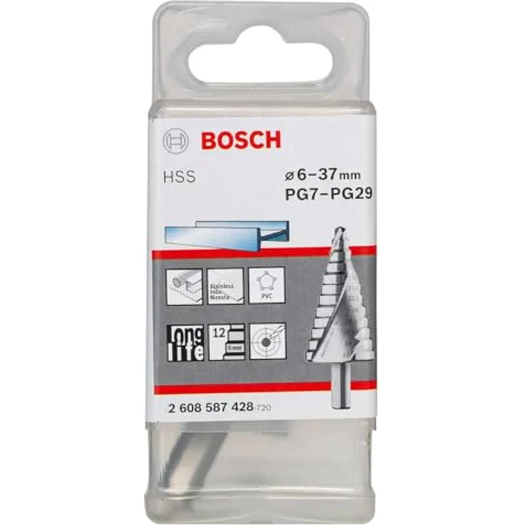 Bosch Accessories HSS Stufenbohrer 2608587428, Durchmesser 6-37 mm, 3-Flächenschaft, Gesamtlänge 93 mm, ideal für Nichteisenmetall und Kunststoff – Bild 3