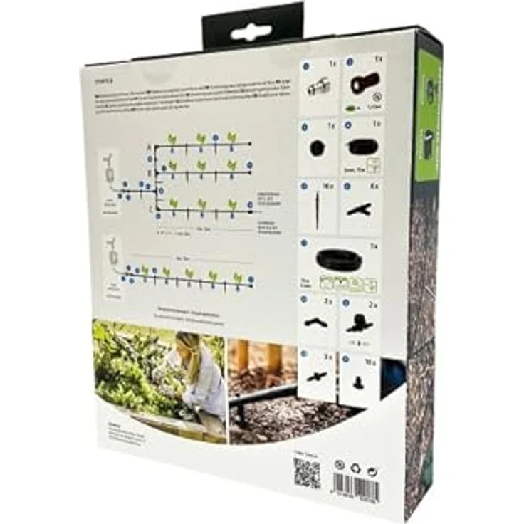 GEKA Bewässerungssystem Drip System, automatisches Bewässerungsset für Gemüse- und Blumenbeete, wassersparend, selbstreinigendes Tropfrohr, 15 m Versorgungs- und Tropfrohr – Bild 2