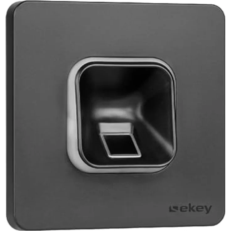 EKEY 203702 xLine Fingerprintset, Biometrische Zutrittslösung zur Unterputzmontage, Fingerprint Schwarz, Kunststoffrahmen Schwarz, 0,4 W, 12-24 V, bis zu 100 Benutzer – Bild 1