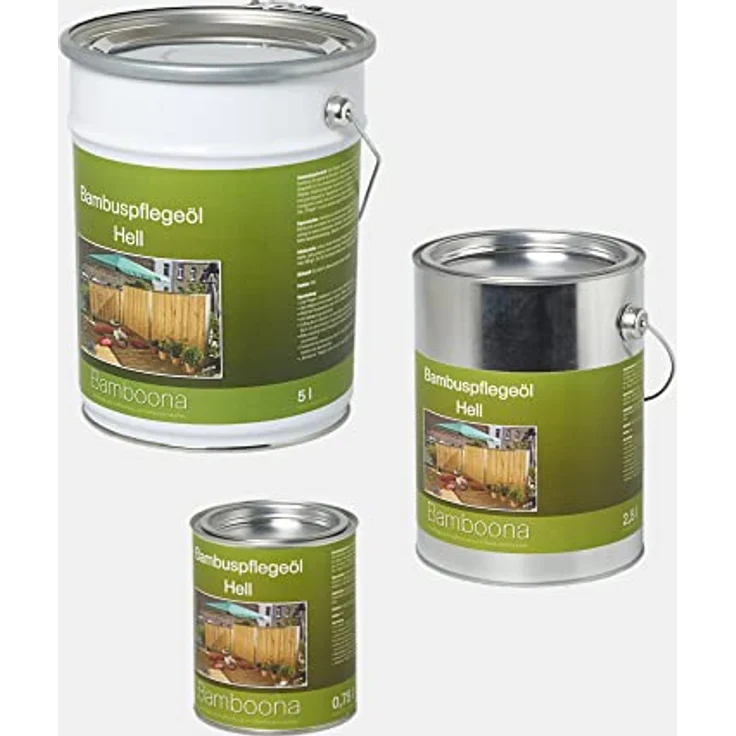 Bamboona Bambus-Pflegeöl "Bamboona" hell - Ölharzbehandlung für Zäune, Rohre & Terrassendielen, 5 L – Bild 1