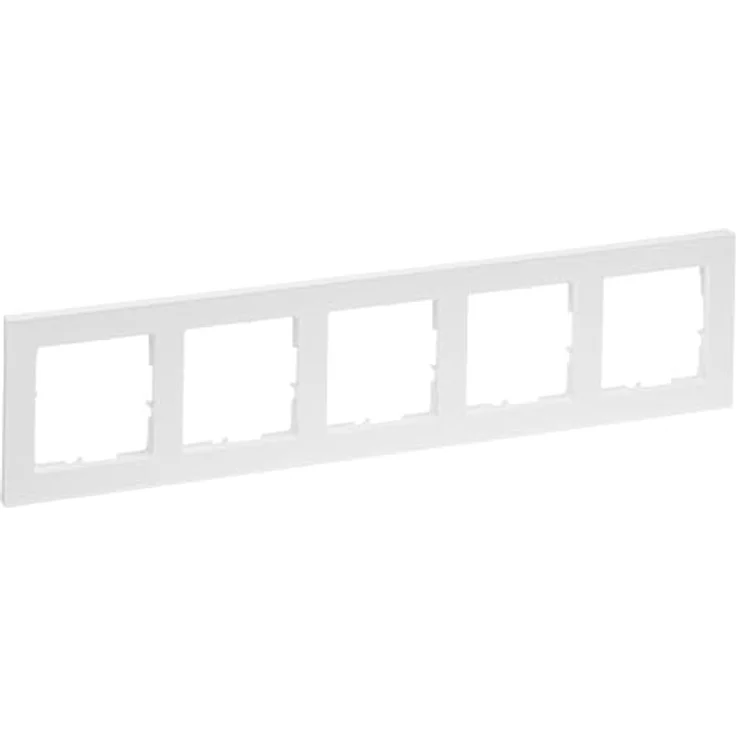 Legrand SEANO+ 5-fach Rahmen, halogenfreies Thermoplast, nachhaltige Produktion, Farbe: Ultraweiß, 765185