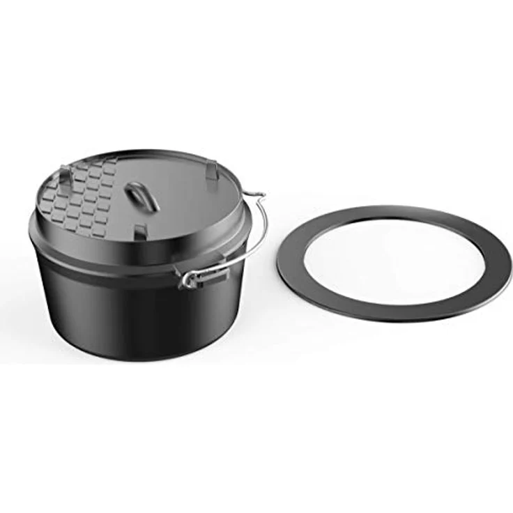 tepro Grillzubehör Guss-Dutch-Oven-Einleger, Rost-in-Rost System rund 57 cm Ø – Bild 1