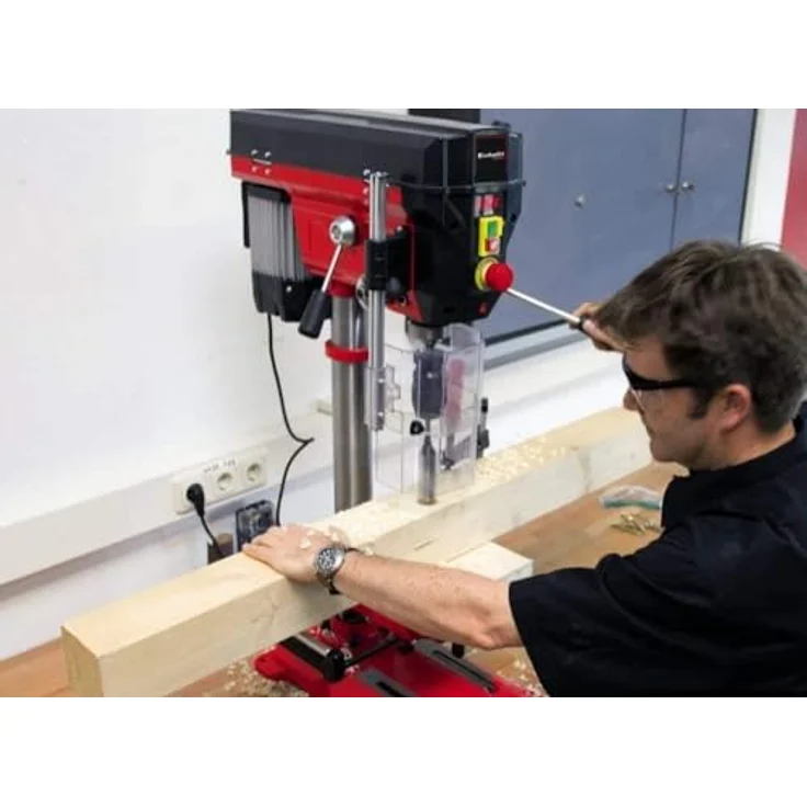 Einhell Säulenbohrmaschine TE-BD 750 E (750 W, 450 - 2500 min-1, stufenlose Drehzahlregulierung, Schnellspannbohrfutter für Bohrer 1-16 mm, MK2-Aufnahme, höhenverstell-, neig- und drehbarer Bohrtisch) – Bild 2
