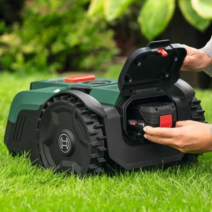 Bosch Home and Garden VISIMOW18V-200, Mähroboter für Rasenflächen bis 200 m² mit SmartVision-System und 18 cm Schnittbreite – Bild 7