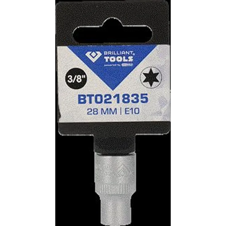 Brilliant Tools Torx-E-Stecknuss E10, 3/8" Innenvierkant-Antrieb, Chrom-Vanadium-Stahl, matt verchromt, 28 mm Länge – Bild 7