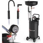 GENTOR Ölauffangwagen 80L, Ölabsaugpumpe mit höhenverstellbarer Wanne und Öl-Absaugsonden