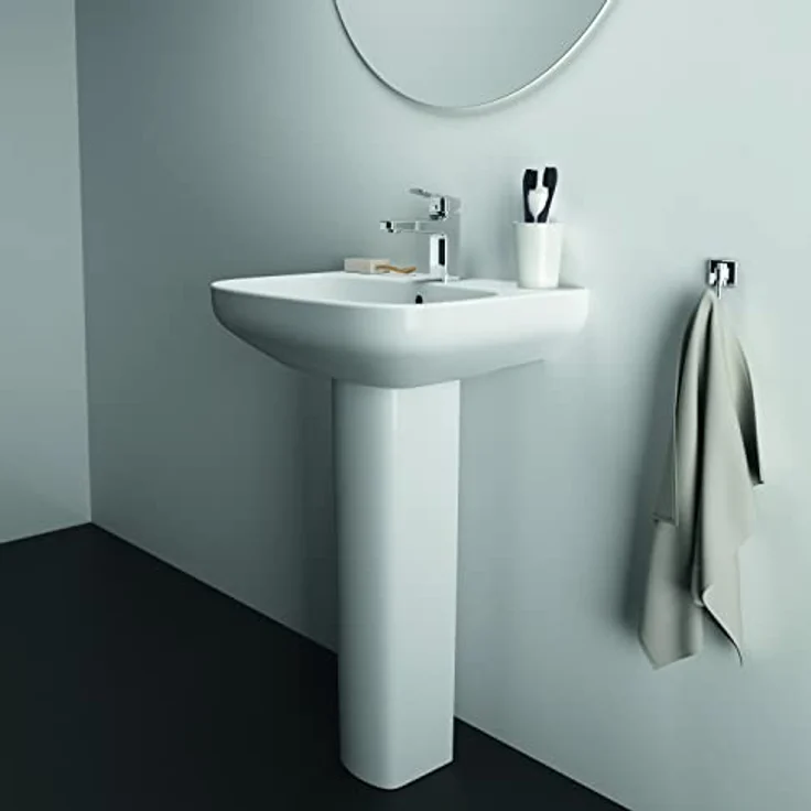 Ideal Standard Waschtisch i.life A, 50x44 cm, 1 Hahnloch mit Überlauf, weiß, aus Kristallporzellan, wandhängend – Bild 4