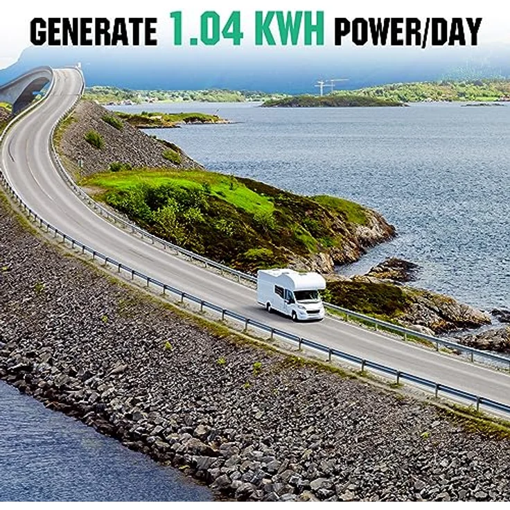 ECO-WORTHY 260W 12V Solarpanel Kit, 2 * 130W flexible Solarmodule, 100Ah LiFePO4 Batterie, 600W Sinuswechselrichter, 30A PWM Laderegler für Camper und Wohnmobile – Bild 2