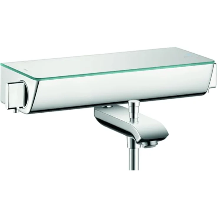 hansgrohe Ecostat Select Aufputz Wannenthermostat, für 2 Funktionen, Weiß/Chrom, mit SafetyStop und einfacher Installation – Bild 1