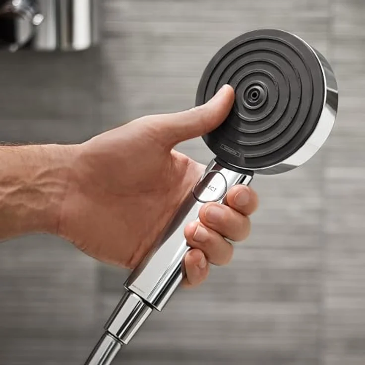 hansgrohe Pulsify Select S Duschset 105, Handbrause mit 3 Strahlarten, EcoSmart Technologie, Chromoberfläche, 6.9 l/min – Bild 7