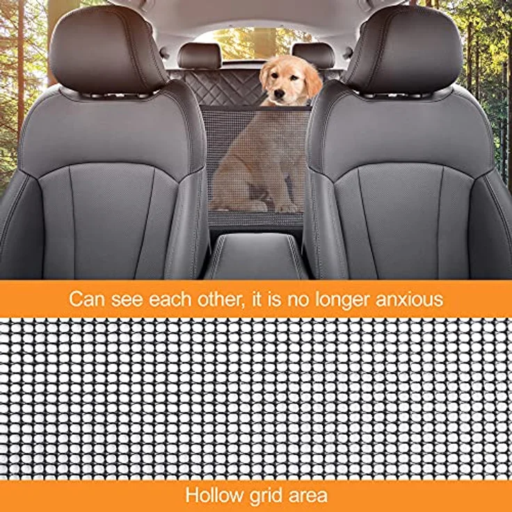 GXT Hunde-Rücksitzbezug, Schutz für Autos, SUVs und LKWs, mit Netzfenster, kratzfestes, rutschfestes und wasserdichtes Material – Bild 2