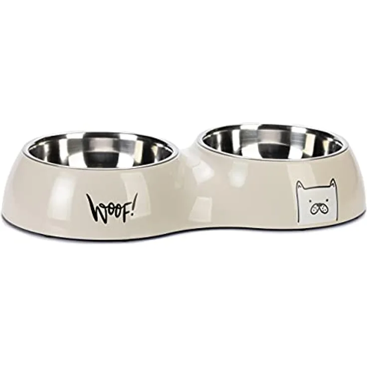 Karlie Hundenapf Elize 1800 ml hellgrau Dinner Set 2 x 900 ml