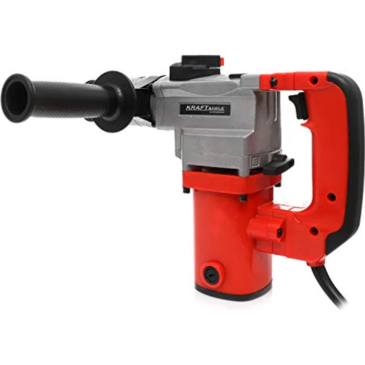 Kraft&Dele Bohrhammer KD1691 1600W Schlaghammer Stemmhammer Meißelhammer Bohrer Meißel, inkl. 2 Meißel und 3 Bohrer, im Kunststoffkoffer sortiert – Bild 3