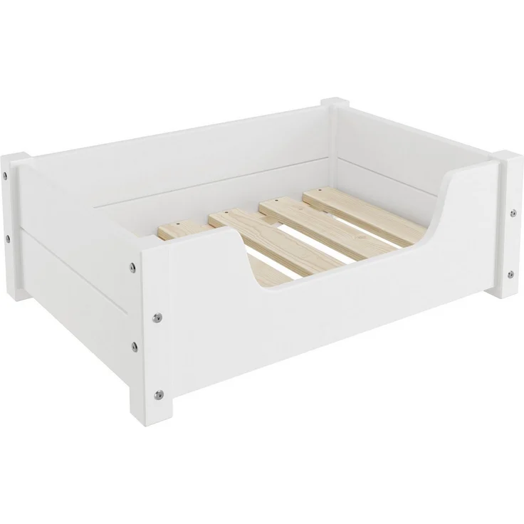 ERST-HOLZ Tierbett Gemütliches Tierbett für Katzen und Hunde 60x40 Kiefer weiß, alle Größen