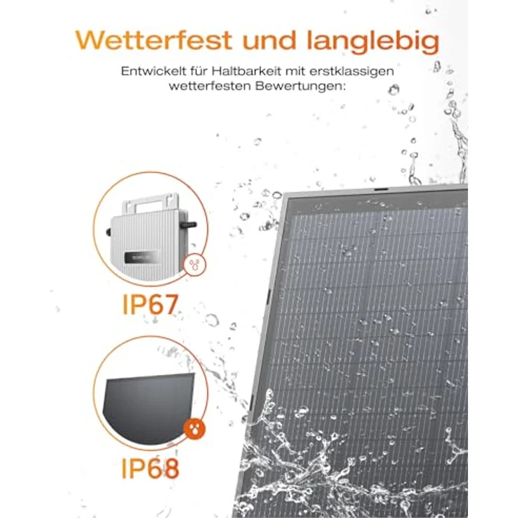 EcoFlow ECOFLOW STREAM Balkonkraftwerk 800 W Mikro-Wechselrichter, 4 × 250 W PV Solarpanels, 0% MwSt. – Bild 3