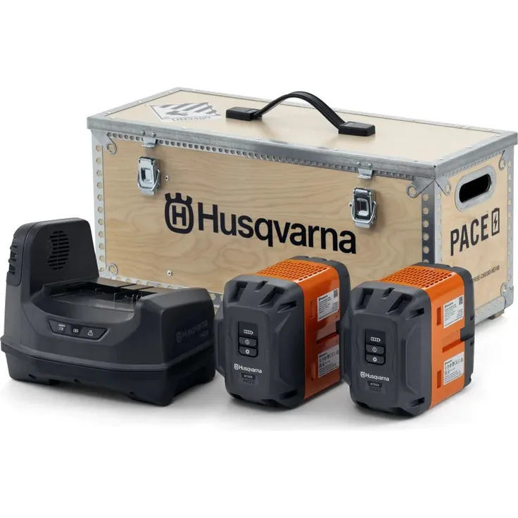 Husqvarna Akku-Set B750X/C1800X PACE, 93,6V mit 2 Akkus 8 Ah und schnellem Ladegerät 1800W