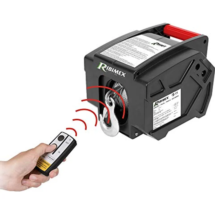 RIBITECH 4277 Seilwinde für Auto, 5 t, vorwärts und rückwärts, 12 V, schwarz – Bild 5