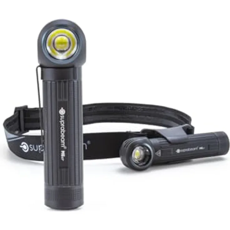 Suprabeam M6xr Multilampe, kompakte Stirn- & Taschenlampe, 2000 Lumen, 165 Meter Reichweite, stufenlos dimmbar, integrierter Magnetfuß, IP68, Wechselakku