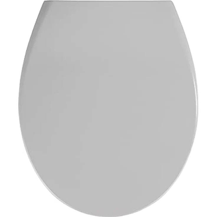 Wenko WC-Sitz Samos Easy Close, Duroplast grau mit 1-Knopf Fix-Clip und integrierter Absenkautomatik – Bild 1