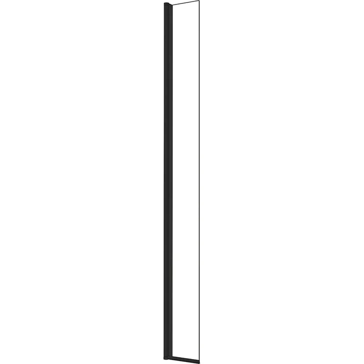 AICA Flipper-Panel Duschdrehwand 30 x 200 cm, für 8 mm Glas, matt schwarzer Rahmen, durch NANO Beschichtung spritzwassergeschützt