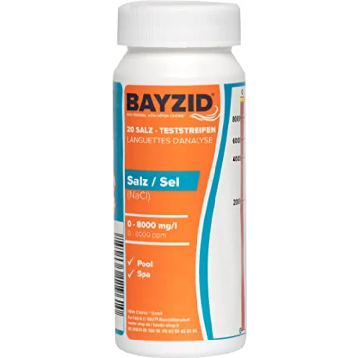 Höfer Chemie GmbH Pool Teststreifen für Salzwasser (NaCl) 0-8000 mg-l