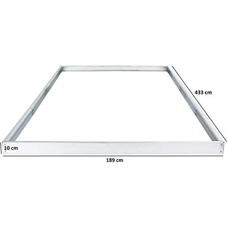 Zelsius Stahl Fundamentrahmen 433 x 189 x 10 cm | Passend Gewächshaus ASIN: B01FM4XB8G | Verzinktes Stahlfundament für Gewächshaus – Bild 2