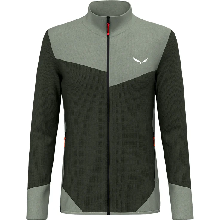 Salewa Puez Waffle Hybrid Polarlite Jacke Herren - strapazierfähiger Midlayer mit recyceltem Polyester, dark olive/5130, Größe 46/S