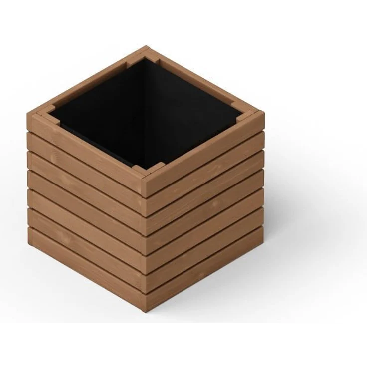 Upyard Hochbeet ProPlanter Single, Kompakt aus Holz 36,5 x 36,5 cm, perfekt für Balkon und Terrasse, natur