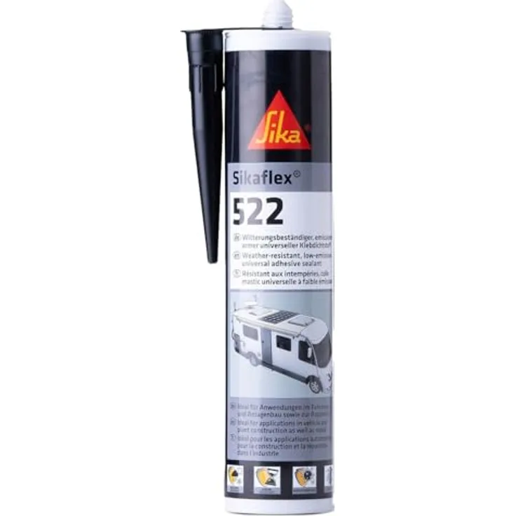 Sika Sikaflex-522 Dichtstoff, schwarz, UV-stabil und witterungsbeständig, 300 ml