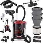 Sellnet Aschesauger 20L Kaminsauger 1650 Watt DUAL Filter System mit 4 Rollen