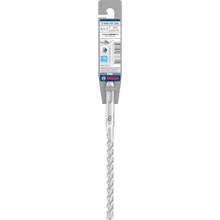 Bosch PRO SDS plus-5X Hammerbohrer, Ø 8,50 mm, für Stahlbeton und Beton, 100 mm Länge, langlebig und effizient – Bild 2