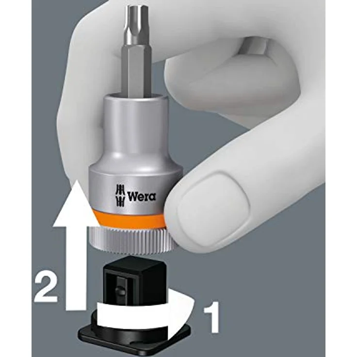 ELC Wera 8767 C TORX® HF 2 Zyklop Bitnuss-Satz mit Haltefunktion, 1/2", matt verchromt, 9 Einsätze für TORX®-Schrauben T20-T60 – Bild 10