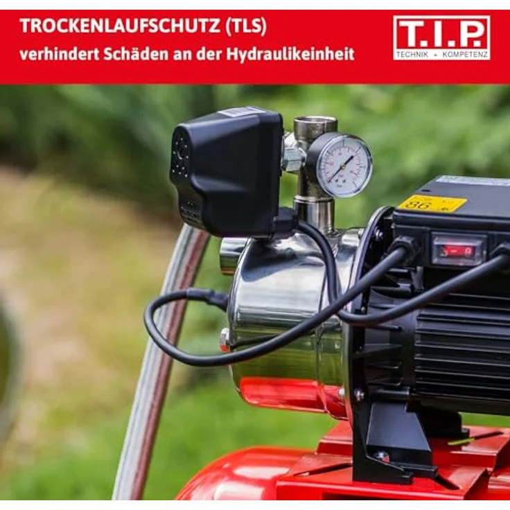 T.I.P. 31145 Hauswasserwerk HWW 1000-25 Plus TLS mit Trockenlaufschutz Hauswasserpumpe 3.300 l/h 46 m 4,6 bar – Bild 4