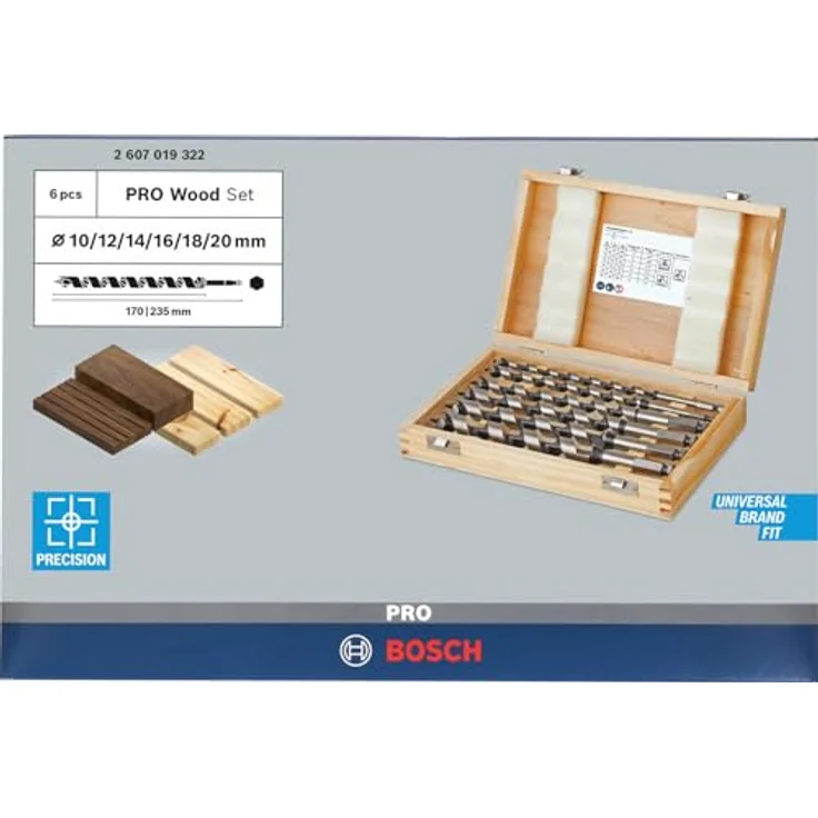 Bosch Professional 6tlg. Holzschlangenbohrer-Set mit 1-4''-Sechskantschaft – Bild 3