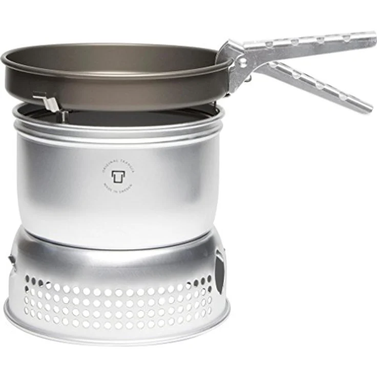Trangia 27, Campingkocher Gaskocher für 1-2 Personen, hartanodisiertes Aluminium, ultraleicht, mit 2 Töpfen, Bratpfanne und Wasserkessel – Bild 3