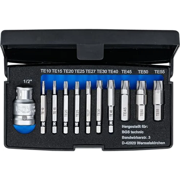 BGS Schraubendreher Schraubenausdreher-Satz, T-Profil (Torx), 11-teilig, Chrom-Vanadium-Stahl, T10-T55 – Bild 4