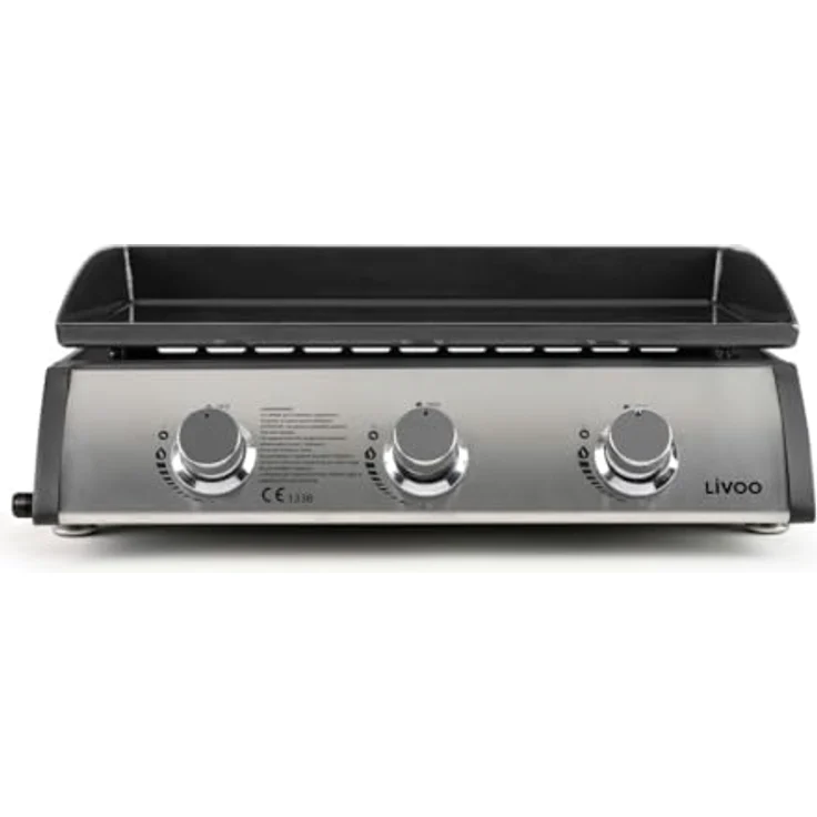 Livoo DOC277, Plancha Gas 7,5 kW mit emaillierter Stahlplatte 61 x 38 cm und automatischer Zündung – Bild 1