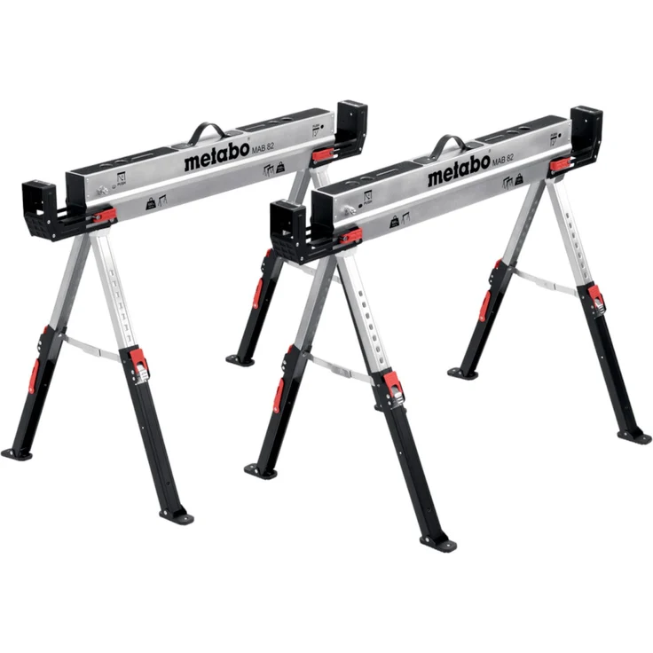 metabo Klappbock Metabo MAB 82 Arbeitsbock Set 520 kg 820 mm 2 Stk. (626990000), belastbar bis 520 kg und klappbar – Bild 1