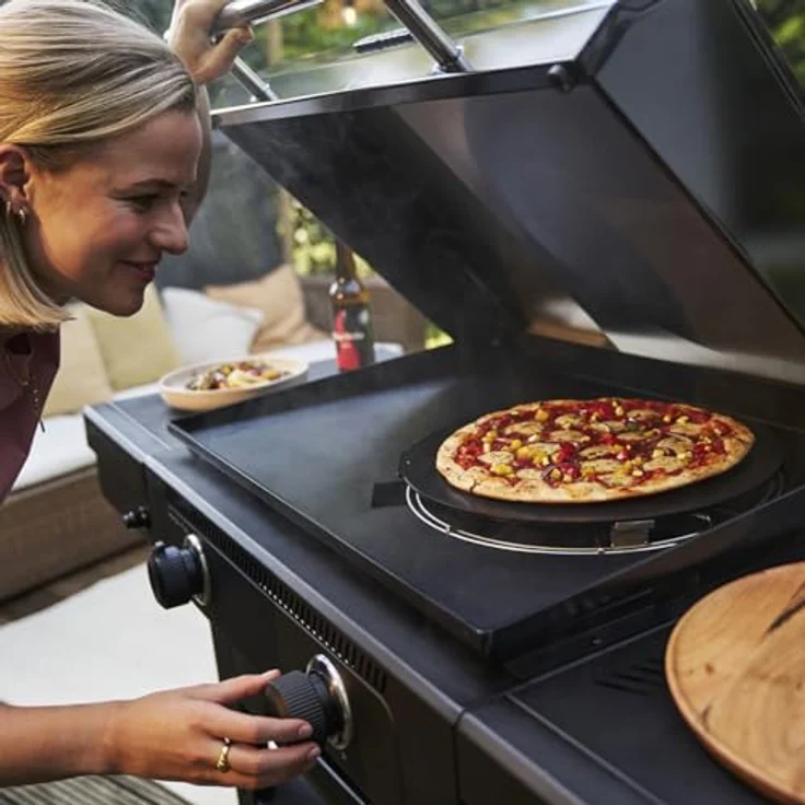 Char-Broil Planchagrill Griddle mit 3-in-1 Tile-Cooking-System, entnehmbare Fettauffangschale, Holzkohlegrill – Bild 6