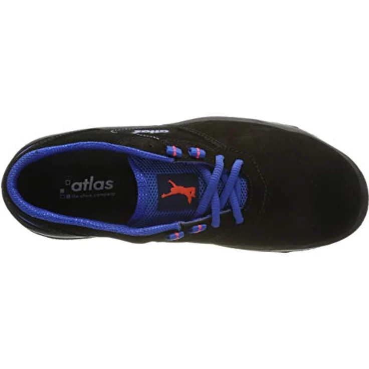Atlas TX 42, ESD-Sicherheits-Halbschuh S2, Weite 10, Gr. 44, Soft-Nubukleder schwarz/blau, 3D-Dämpfungssystem – Bild 5