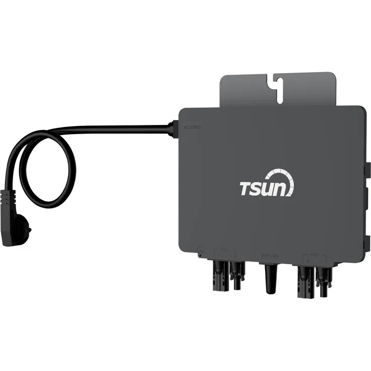 TSUN TSOL-MS800 Mikro-Wechselrichter 800W, grau, mit Anschlusskabel, integriertem WLAN, Fernüberwachung per App und separatem MPPT für jedes Panel, 0% MwSt