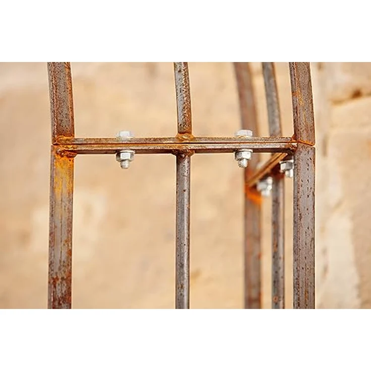 ELEO Rosenbogen Matera, 235 cm x 140 cm, stabile Rankhilfe mit Rostpatina und handgefertigtem Schmiedeeisen – Bild 6