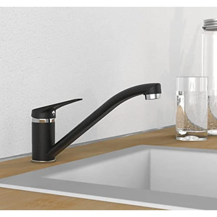 Eisl Spültischarmatur Speed, 360° schwenkbarer Wasserhahn mit geräuscharmer Qualitäts-Kartusche, inklusive Montageset – Bild 9