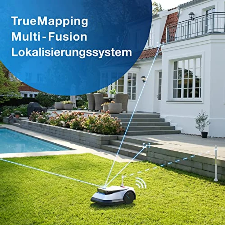 ECOVACS Goat G1 - 1600 Mähroboter ohne Begrenzungskabel für Gärten bis 1600 qm (AIVI 3D-Hindernisvermeidung, intelligente Routenplanung, Einstellung des verbotenen Bereichs, Videomanager) - 3 Jahre Garantie – Bild 4