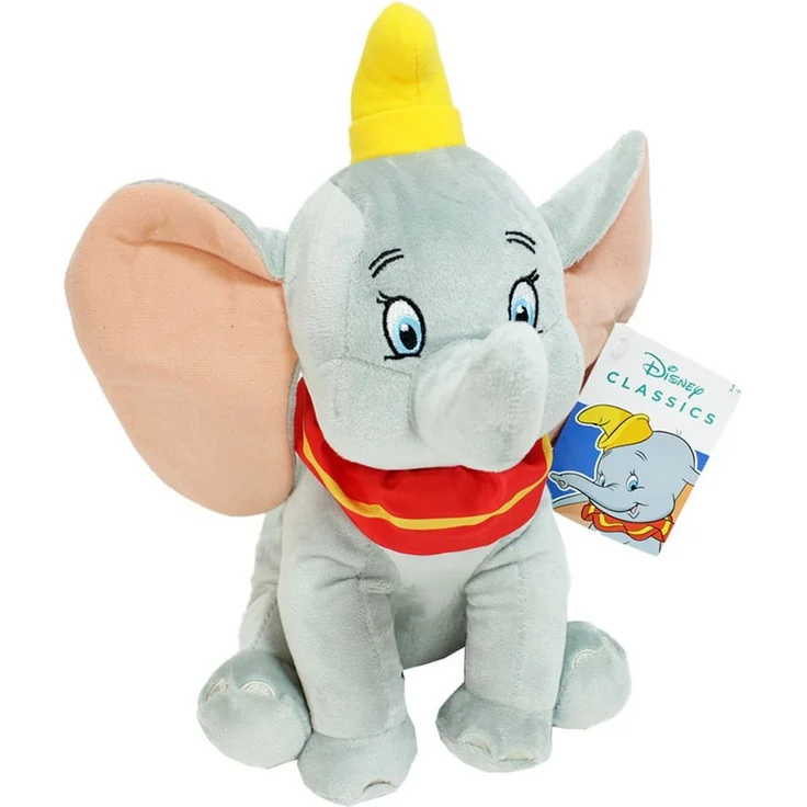 BEMIRO Tierkuscheltier Disney Dumbo Kuscheltier mit Musik, Original Disney Lizenzware, Größe: 48cm, detailreiche Stickerei