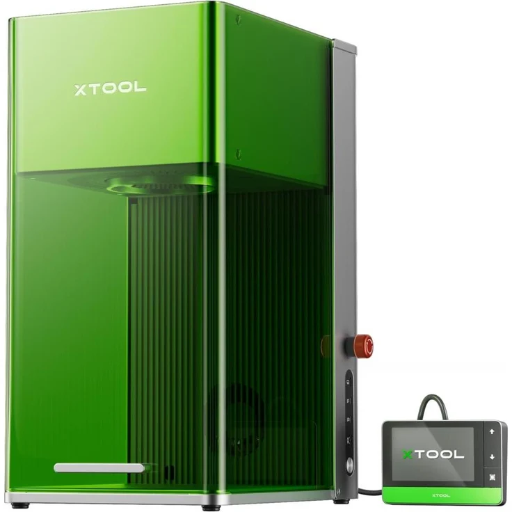 XTool F1 Ultra, Gravierer mit 20W Faser- und Diodenlaser, 220 x 220 mm Arbeitsbereich, kameragestützte automatische Befüllung