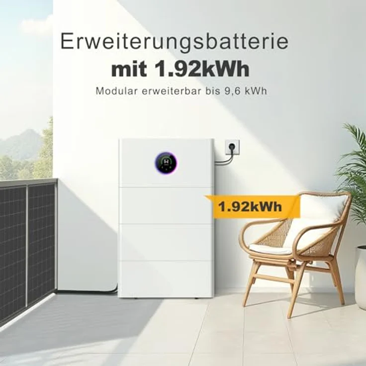 enjoy solar® GoodWe ESA Athena Serie GW0.8/3.8 – Balkonkraftwerk Speicher mit 3,84 kWh, 1 Hauptspeicher + 1 Zusatz-Batterie, Off-Grid-Ausgang bis 1500W, 0% MwSt. – Bild 4