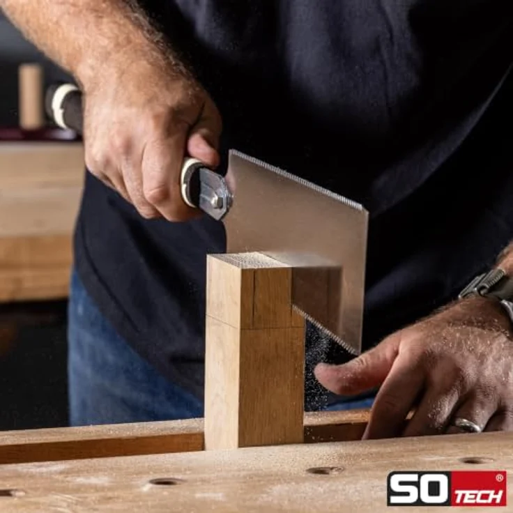SO-TECH® Ryoba Doppelzugsäge R-240 mm, Ersatzsägeblatt SK85 Kohlenstoffstahl, Längs- und Querschnittverzahnung – Bild 4